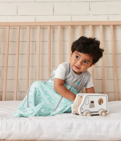Love To Dream Sleep Bag Organic Cotton Lite .2 TOG, 6-18 M, Daydream Turquoise