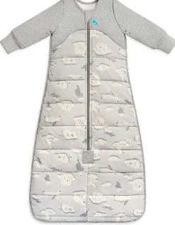 Love To Dream Sleep Bag Quilted Cotton 3.5 TOG, 6-18 M - South Pole Grey