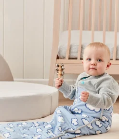 Love To Dream Sleep Bag Quilted Cotton 2.5 TOG, 6-18 M - Daydream Dusty Blue