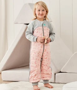 Love To Dream Sleep Suit Quilted Cotton 2.5 TOG, 6-12 M - Moonlight Dusty Pink