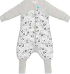 Love To Dream Sleep Suit Quilted Organic Cotton/Merino Wool 2.5 TOG, 12-24 M - Rain to Rainbow Grey