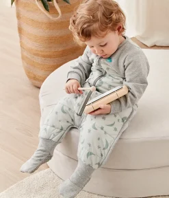 Love To Dream Sleep Suit Quilted Cotton 2.5 TOG, 6-12 M - Moonlight Olive