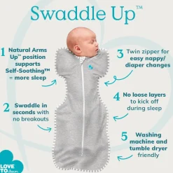 Love To Dream Swaddle UP Original 1.0 TOG, Medium - Denim