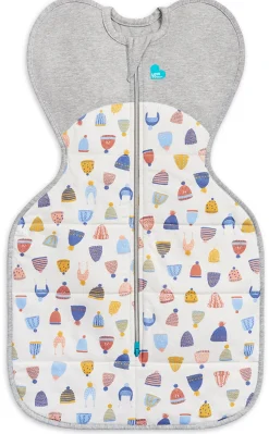 Love To Dream Swaddle UP Designer Collection Quilted Cotton 2.5 TOG, Newborn - Happy Hats White