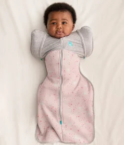 Love To Dream Swaddle UP Transition Bag Cotton Fleece Mild, Large - North Star Light Pink