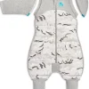 Love To Dream Swaddle UP Transition Suit Quilted Cotton 3.5 TOG, Medium - Penguin Parade Grey