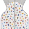 Love To Dream Swaddle UP Designer Collection Quilted Cotton 2.5 TOG, Small - Happy Hats White