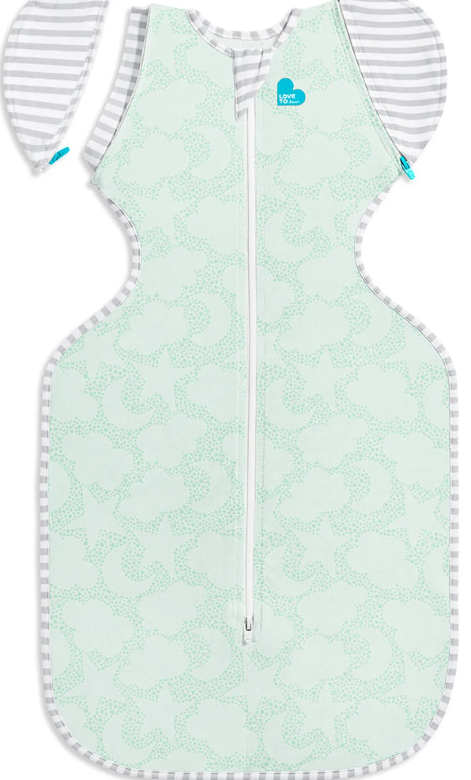 Love To Dream Swaddle UP Transition Bag Organic 1.0 TOG, Large - Celestial Dot Mint