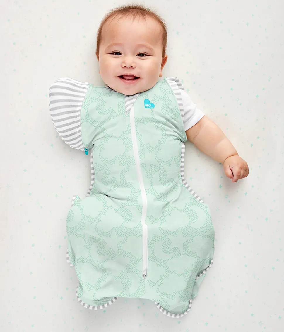 Love To Dream Swaddle UP Transition Bag Organic 1.0 TOG, Large - Celestial Dot Mint