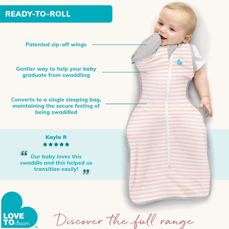 Love To Dream Swaddle UP Transition Bag Organic 1.0 TOG, Large - Celestial Dot Mint