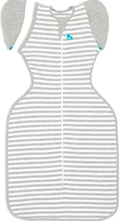 Love To Dream Swaddle UP Transition Bag Original 1.0 TOG, Medium - Grey Stripe
