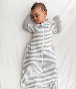 Love To Dream Swaddle UP Transition Bag Original 1.0 TOG, Medium - Grey Stripe