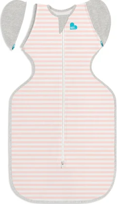 Love To Dream Swaddle UP Transition Bag Original 1.0 TOG, Large - Dusty Pink Stripe