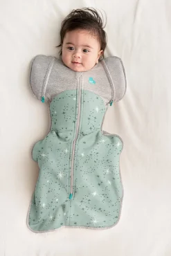 Love To Dream Swaddle UP Transition Bag Cotton Fleece Mild, Large - North Star Olive