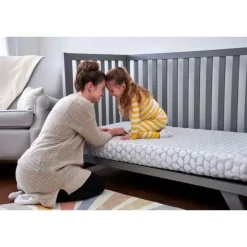 Lullaby Earth Gentle Start Breathable Crib Mattress - Blue Leaf