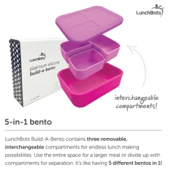 LunchBots Medium Build-A-Bento Lunch Box, 3.6 cups - Seafoam