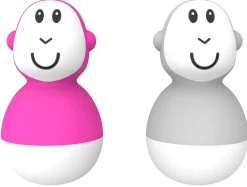 Matchstick Monkey Bathtime Wobblers - Pink & Cool Gray