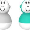 Matchstick Monkey Bathtime Wobblers - Cool Gray & Green