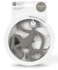 Matchstick Monkey Dancing Monkey Teether - Gray
