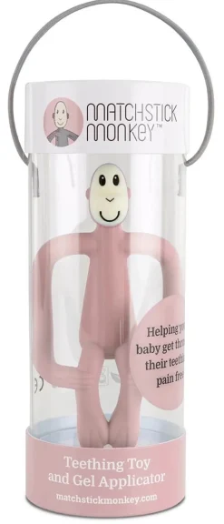 Matchstick Monkey Original Monkey Teething Toy - Dusty Pink