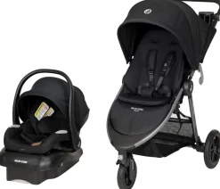 Maxi-Cosi Gia XP Luxe 3-Wheel Travel System - Midnight Black