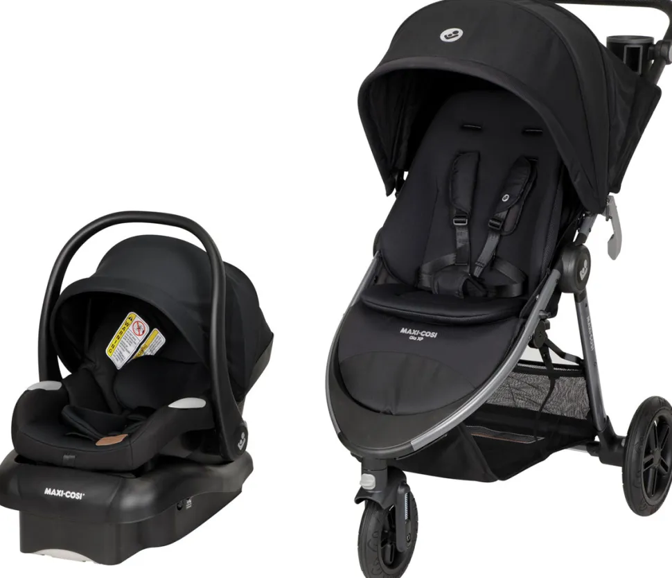 Maxi-Cosi Gia XP Luxe 3-Wheel Travel System - Midnight Black