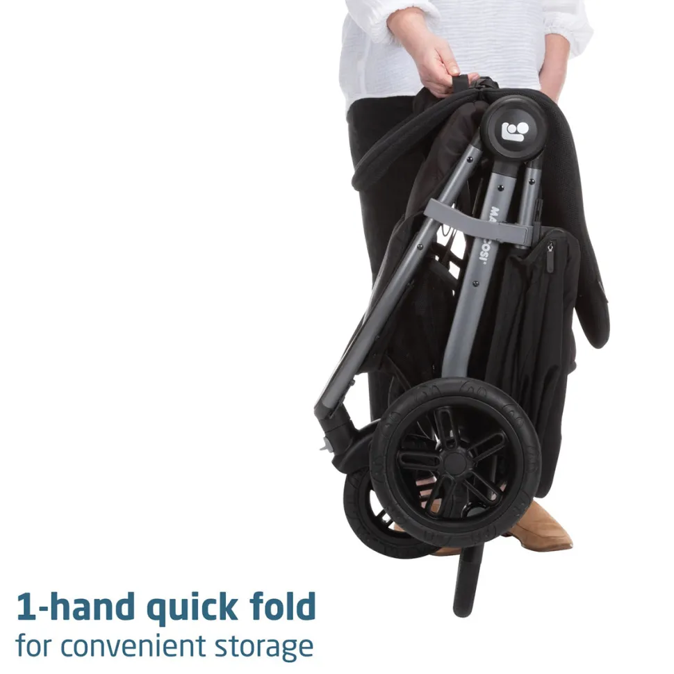 Maxi-Cosi Gia XP Luxe 3-Wheel Travel System - Midnight Black