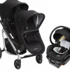 Maxi-Cosi Lila Double Stroller + Mico XP Max Travel System Bundle - Nomad Black / Essential Black