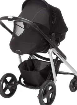 Maxi-Cosi Lila Double Stroller + Mico XP Max Travel System Bundle - Nomad Black / Essential Black