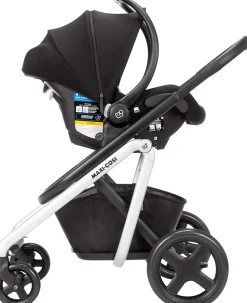 Maxi-Cosi Lila Double Stroller + Mico XP Max Travel System Bundle - Nomad Black / Essential Black