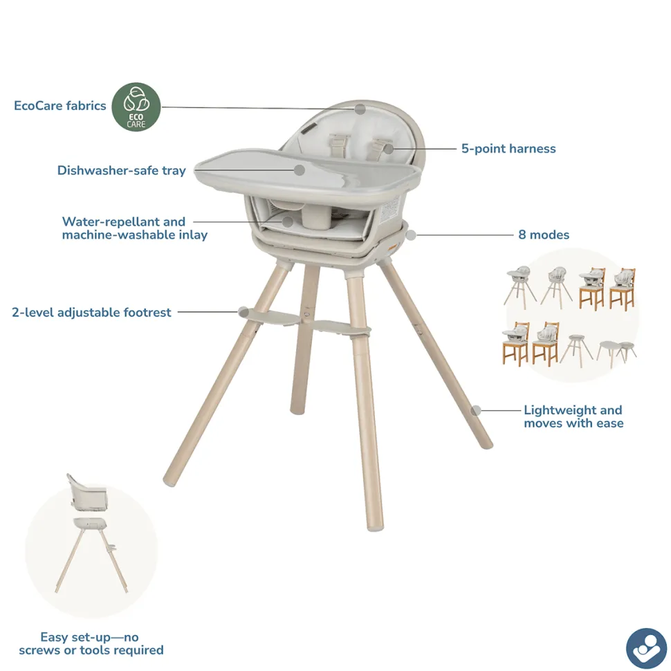 Maxi-Cosi Moa 8-in-1 High Chair - Classic Oat