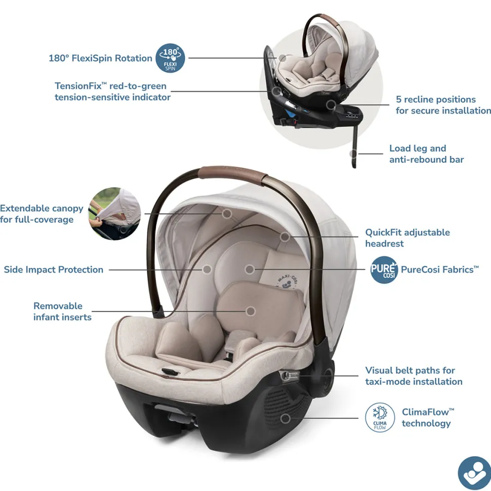 Maxi-Cosi Peri 180 Rotating Infant Car Seat - Desert Wonder
