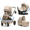 Maxi-Cosi Tana 360 + Peri 180 Rotating Infant Car Seat Travel System + Bassinet Bundle - Natural Heritage