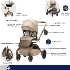 Maxi-Cosi Tana 360 Rotating Modular Stroller - Natural Heritage