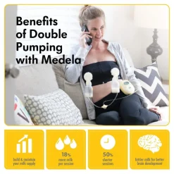 Medela Easy Expression Bustier - Black, Small