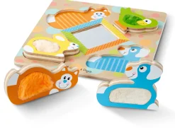 Melissa & Doug Touch and Feel Puzzle - Peek-a-Boo Pets