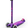 Micro Kickboard Maxi Deluxe LED Scooter - Purple