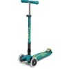Micro Kickboard Micro Maxi Foldable LED Scooter - Petrol Green