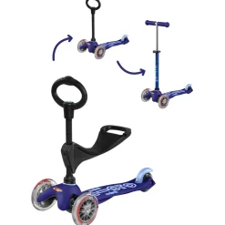 Micro Kickboard Micro Mini 3-in-1 Deluxe Scooter - Blue