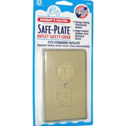 Mommys Helper Safe Plate Sliding Outlet Cover - Almond