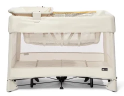 4moms Breeze 5 Plus Playard + Diaper Storage Caddy Bundle - Birch