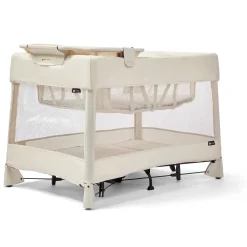 4moms Breeze 5 Plus Playard + Diaper Storage Caddy Bundle - Birch