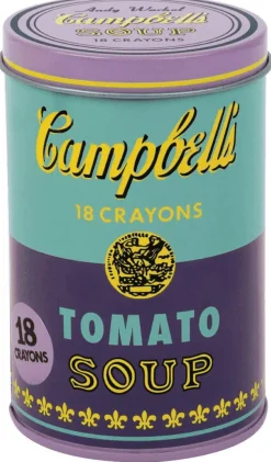 Mudpuppy Andy Warhol Soup Can Crayons - Purple