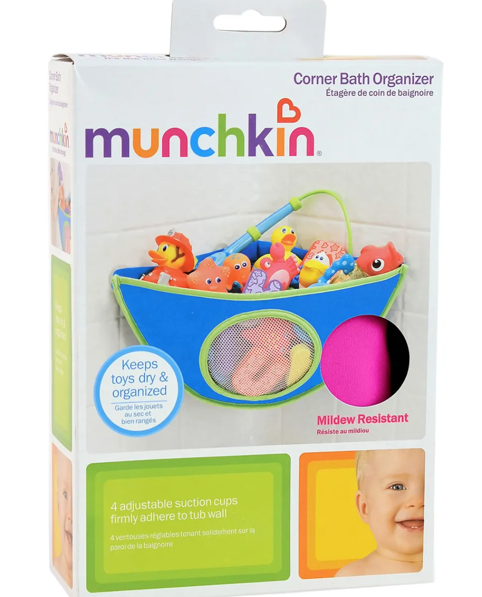 Munchkin Corner Bath Toy Organizer - Pink