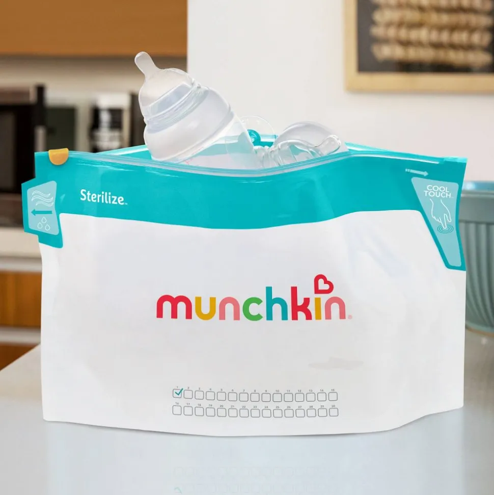 Munchkin Jumbo Bottle Sterilizer Bag, 6 Pack
