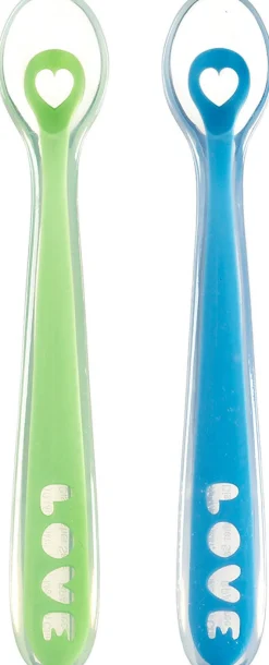 Munchkin Silicone Spoons, 2-Pack - Green/Blue