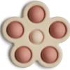 Mushie Flower Press Toy - Rose / Blush / Shifting Sand