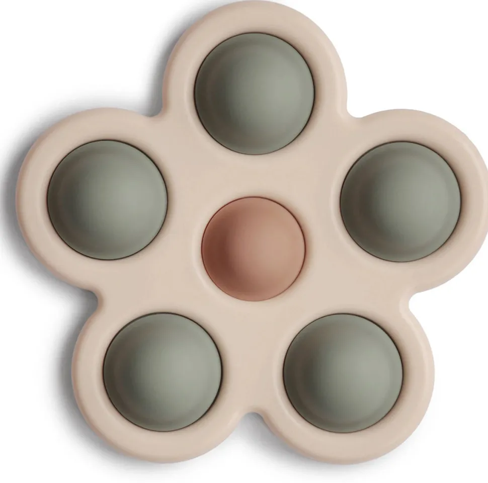 Mushie Flower Press Toy - Dried Thyme / Natural / Shifting Sand