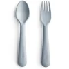 Mushie Fork and Spoon Set - Cloud