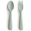 Mushie Fork and Spoon Set - Sage